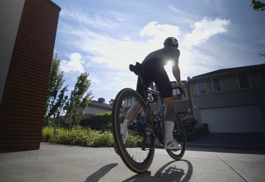 Mike Redding from Creative Cycles riding a bike