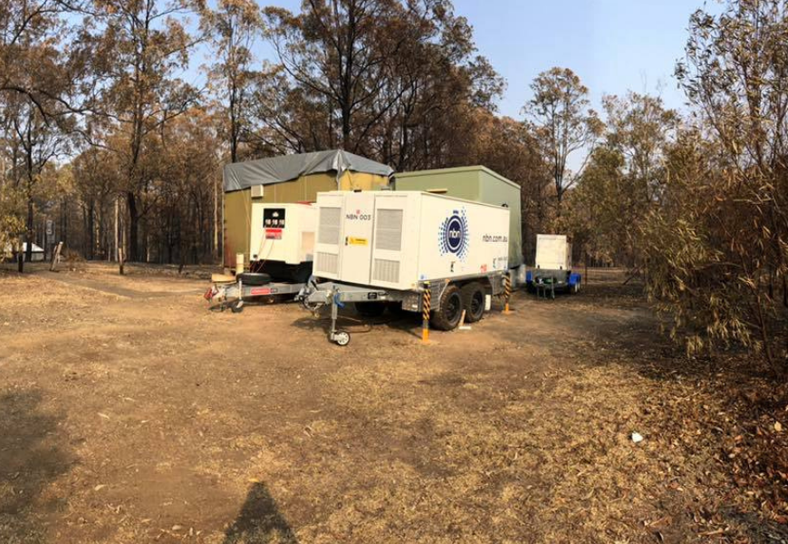nbn's Network on Wheels deployed in the field due to a bushfire