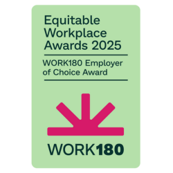 Logo for WORK180 Equitable Workplace Awards 2025 WORK180 Employer of Choice Award